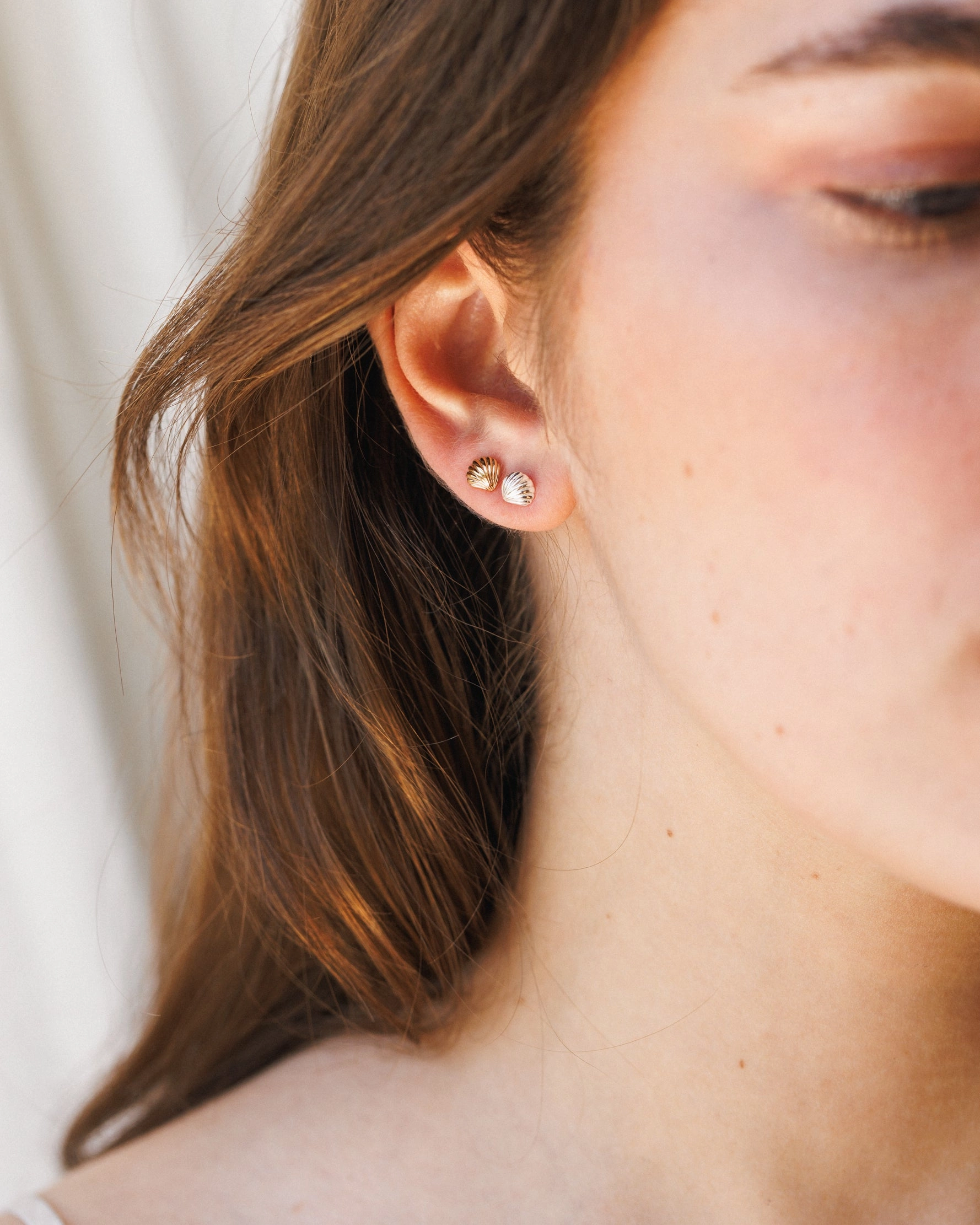 Business Jewelry Vintage-Inspired Trinket Baby Seashell Studs