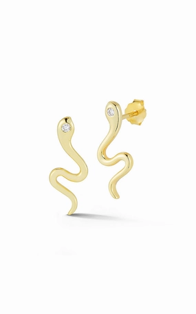 Creative Edge Quick Shine Small Snake Stud Earring