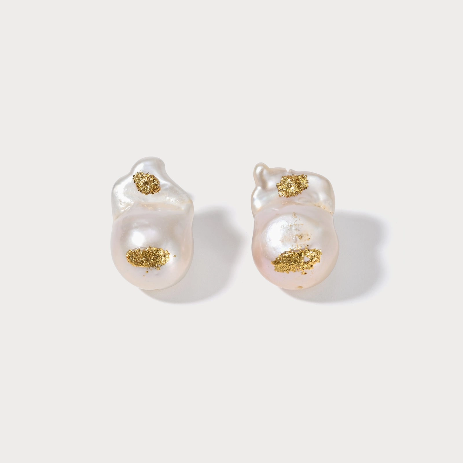 Baroque Pearl Stud Earrings Bold Craftsmanship