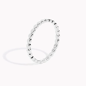 Beaded Ring Silver - Irene Organic Material