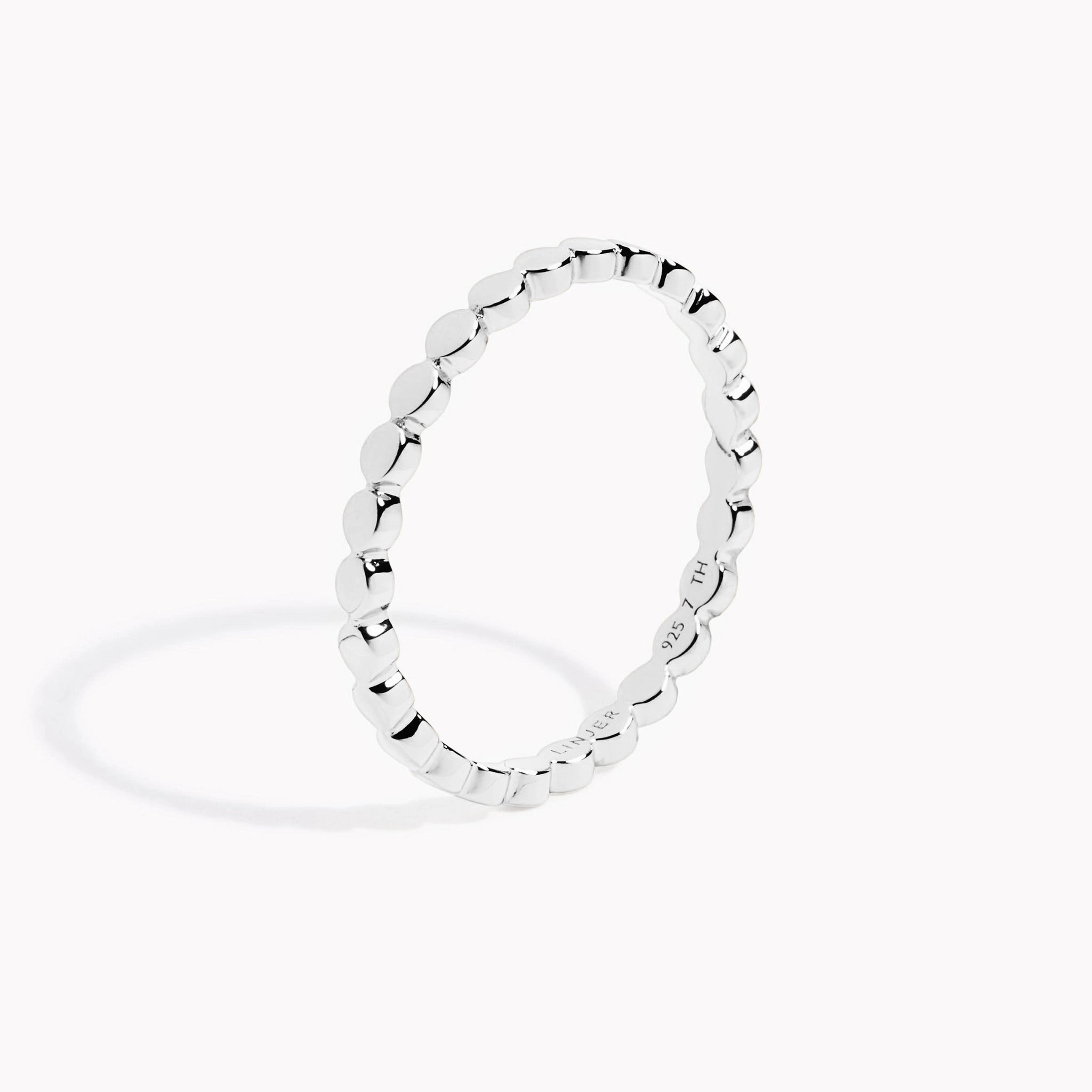 HighEnd Keepsake Beaded Ring Silver - Irene