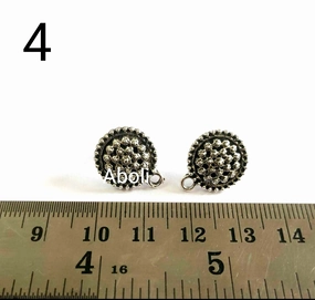 Substantial Jewelry Silver earrings stud components metal earrings material for navratri ESS04