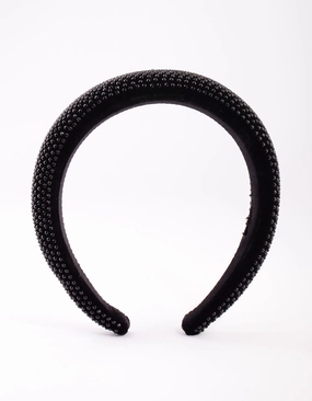 Cozy Layers Black Diamante Headband