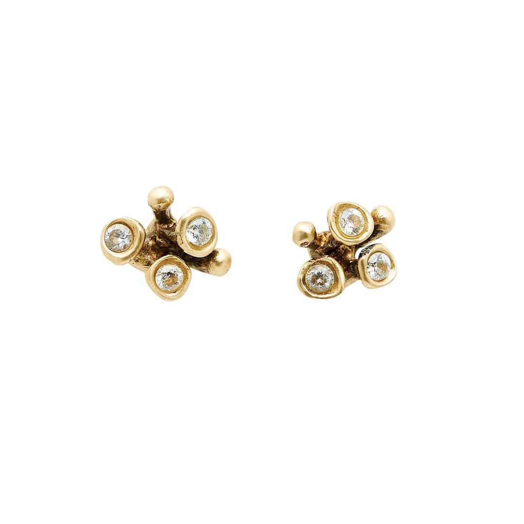 Blossom Bronze Earring Dainty Form Delicate Highlight