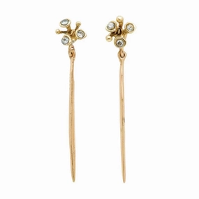 Party Style Sophisticated Jewelry Pieces Blossom Needle Bronze Earrings