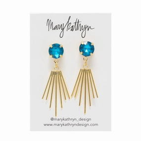 Blue Cleopatra Earrings Seasonal Pairing Brunch Date