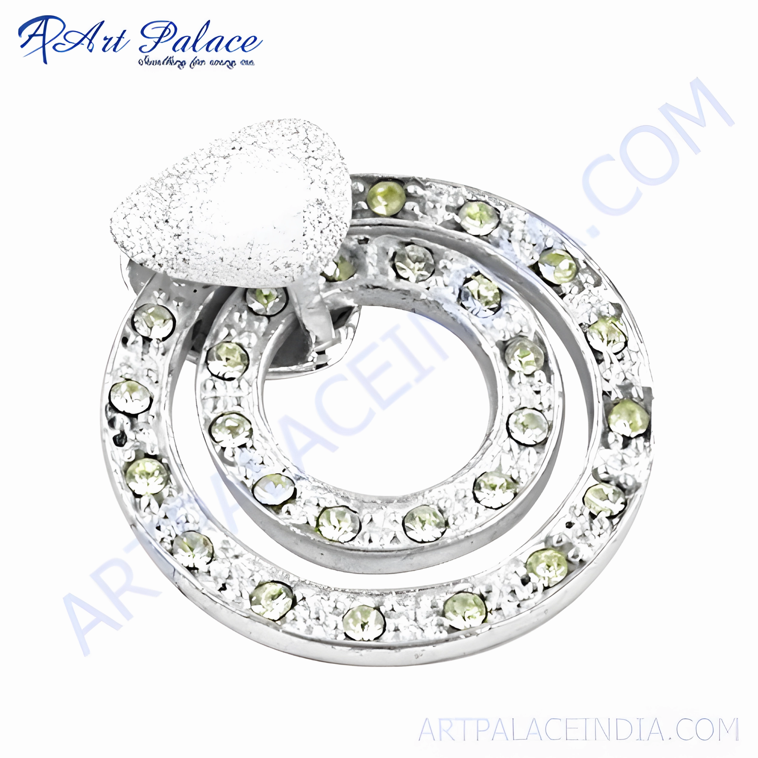 Conflict Free Jewelry Stunning Cubic Zirconia Gemstone 925 Silver Pendant - Elegant Jewelry