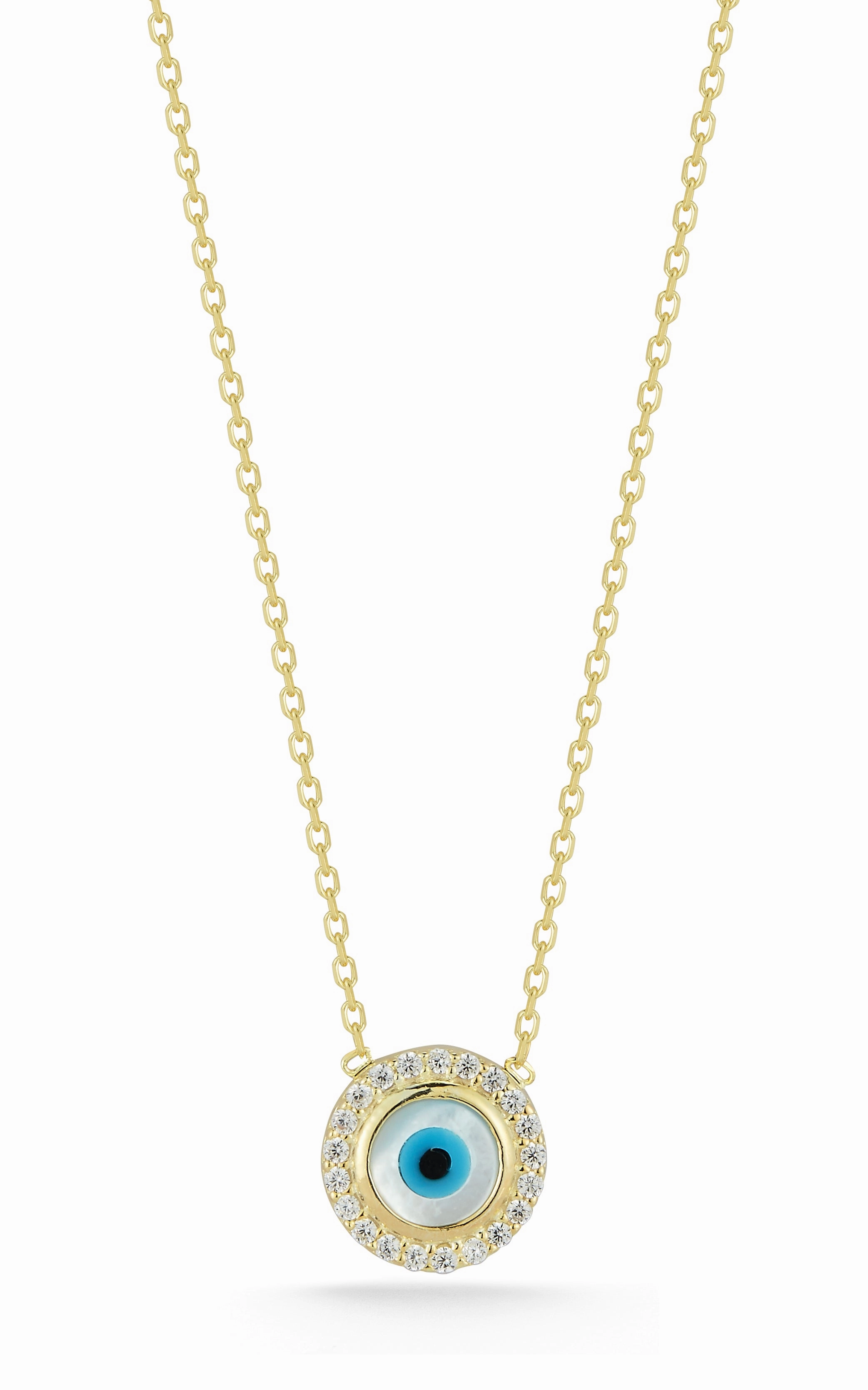 Sleek Texture Seasonal Shine Tiny Evil Eye Necklace