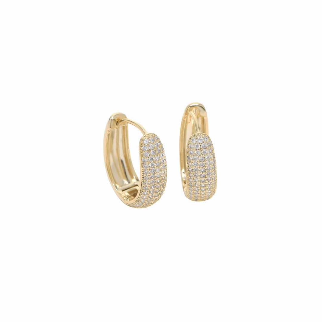Bold Sparkle Hoops Curved Accessory Sophisticated piece