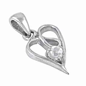 New Heart-Shaped Cubic Zirconia Gemstone Pendant for Party Wear Romantic Detail Birthday gift