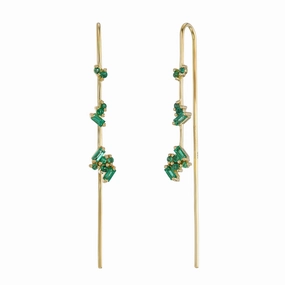 Sparkling Shine Pieces Weekend Accent Luxe Emerald Threaders - 18k Gold