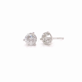 Affordable Style 1.25cttw Round Diamonds in Three Prong Martini Earrings