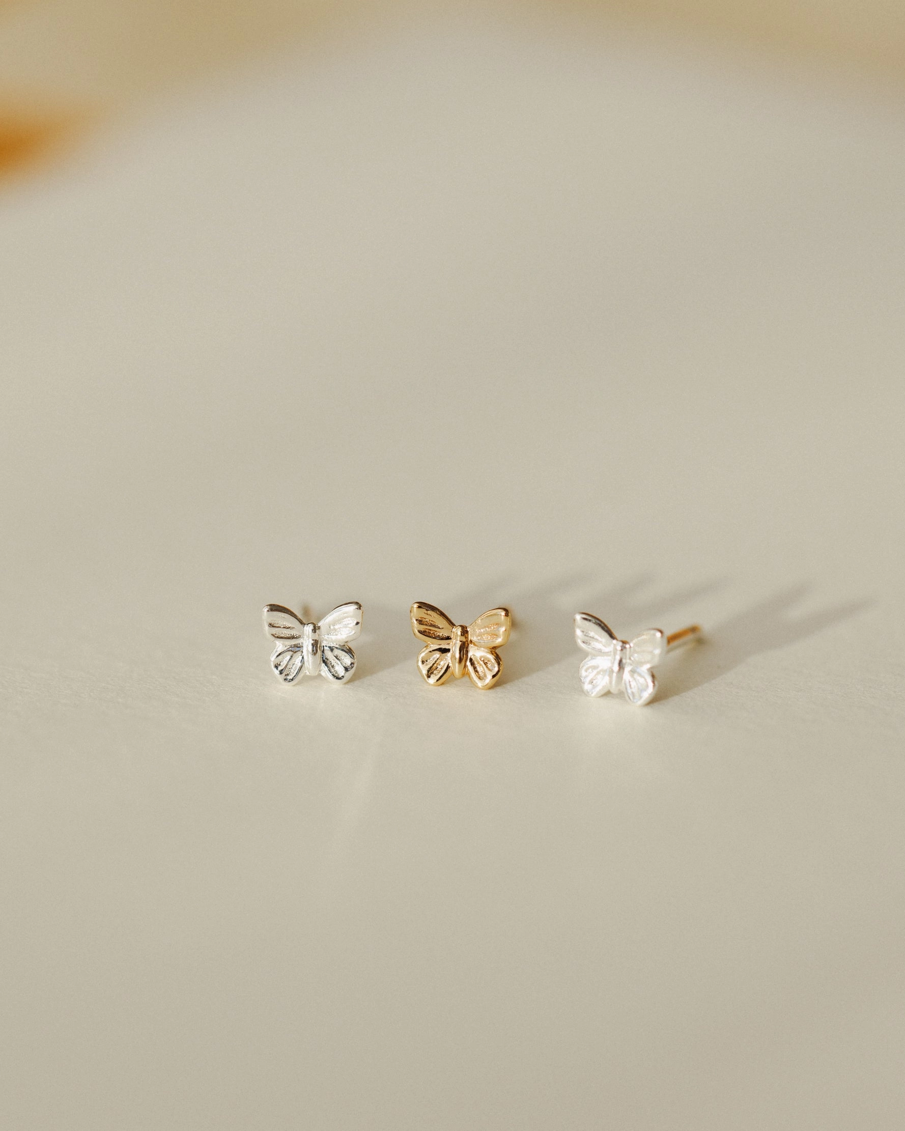 Butterfly Studs Shiny Jewelry