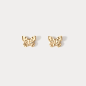 Butterfly Studs Sturdy Adornment Spiral Item