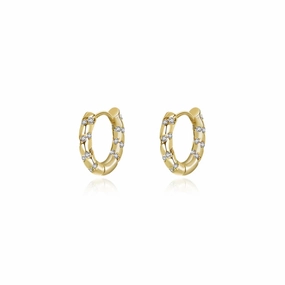 Triangular Adornment CARAMEL CLEAR HOOPS