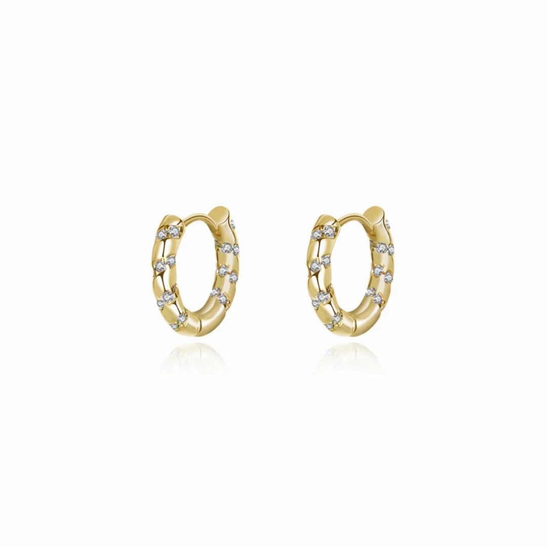 Triangular Adornment CARAMEL CLEAR HOOPS