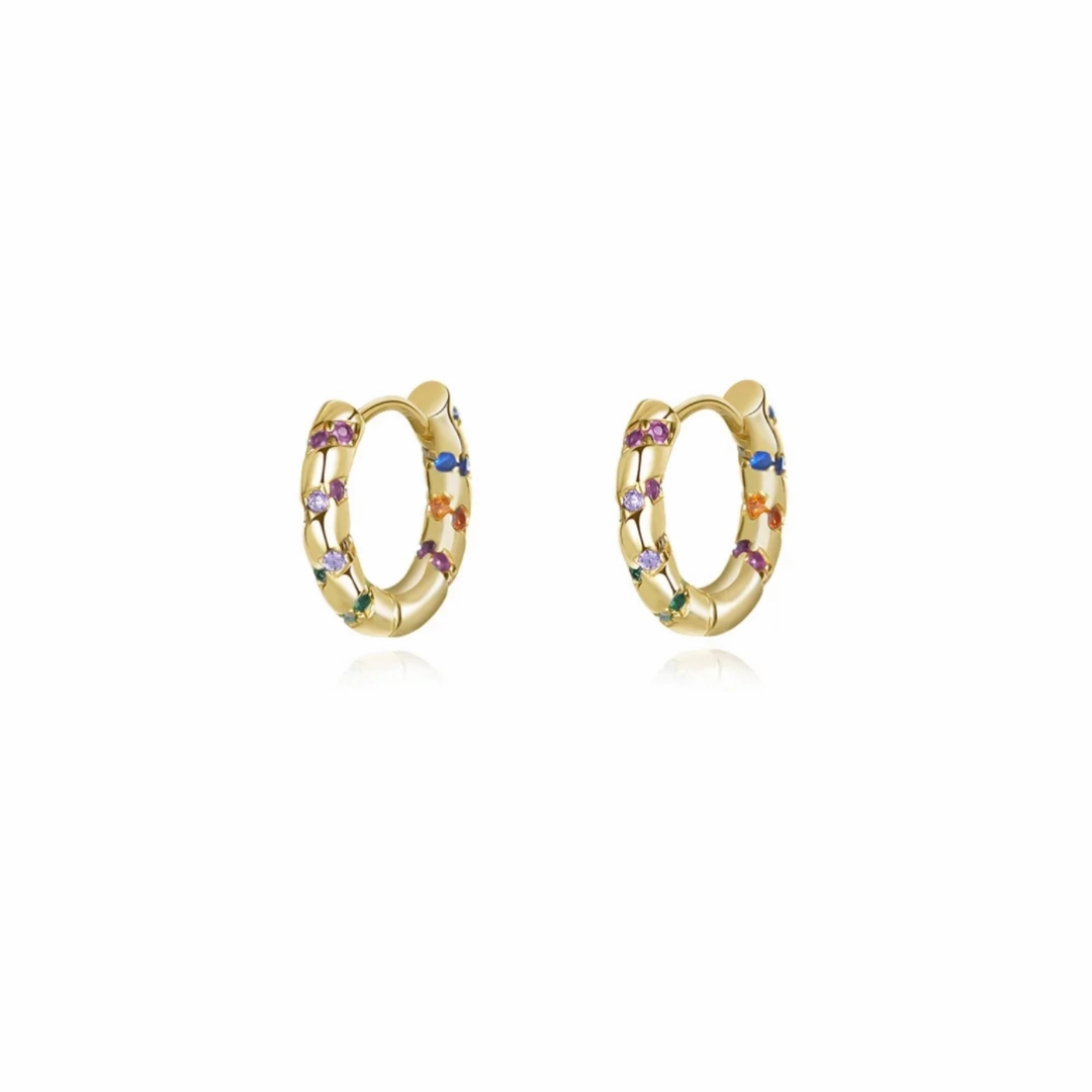 Luxurious Must-Have CARAMEL RAINBOW HOOPS