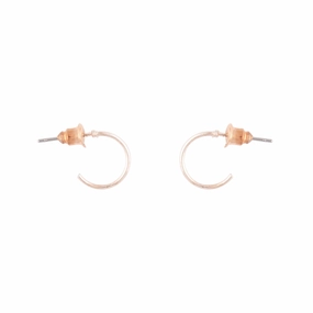 Rose Gold Mini Metal Hoop Earrings Timeless Shine Jewelry Effortless Chic