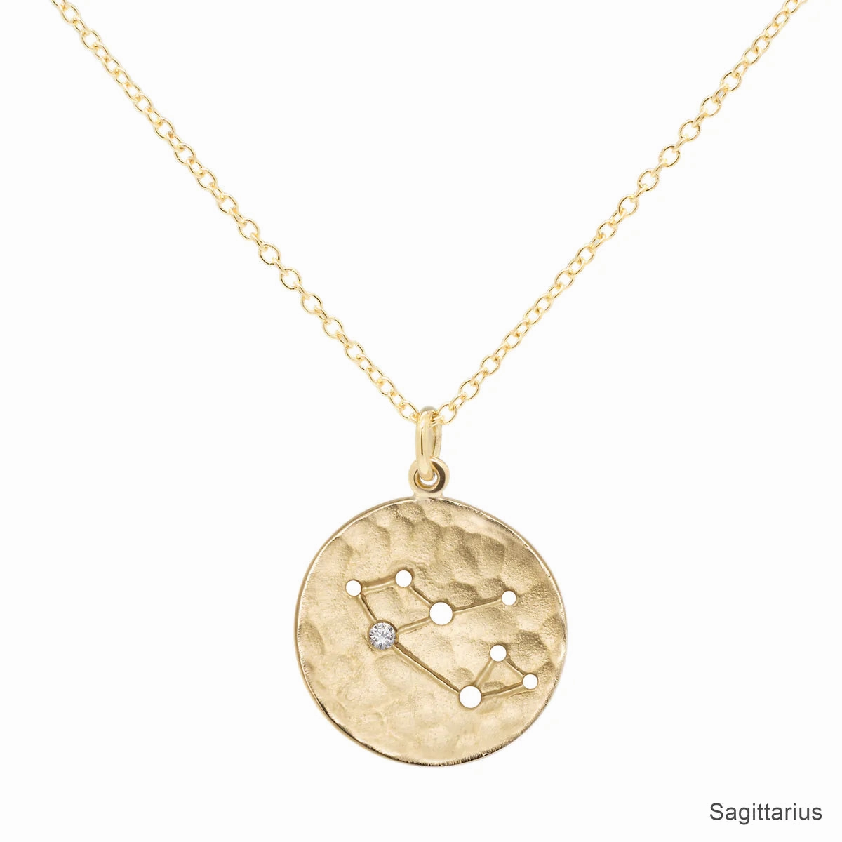Celestial Sign Necklaces - 18k Gold   Diamond Smooth Fit