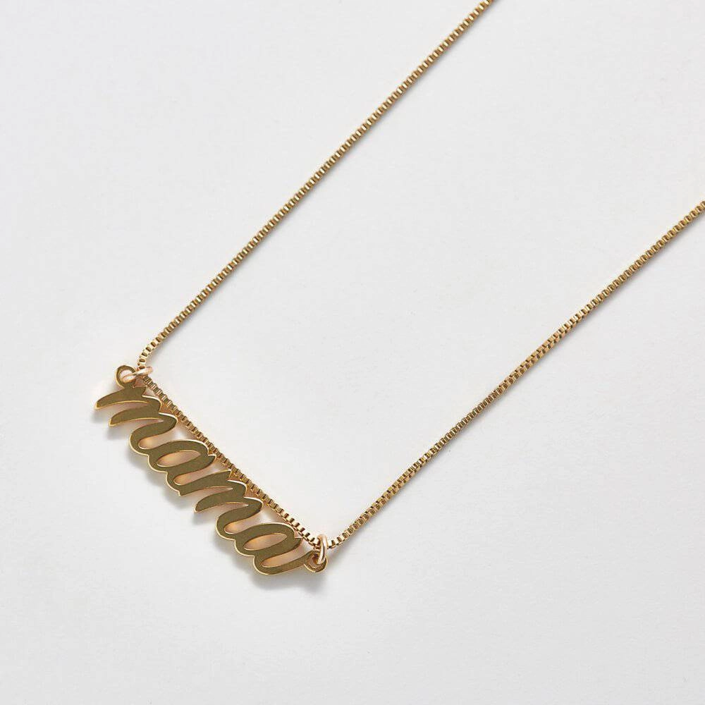 winter accessory Gold Mama Necklace