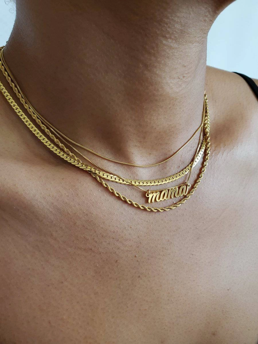 Gold Mama Necklace Splendid Gift Active Wear