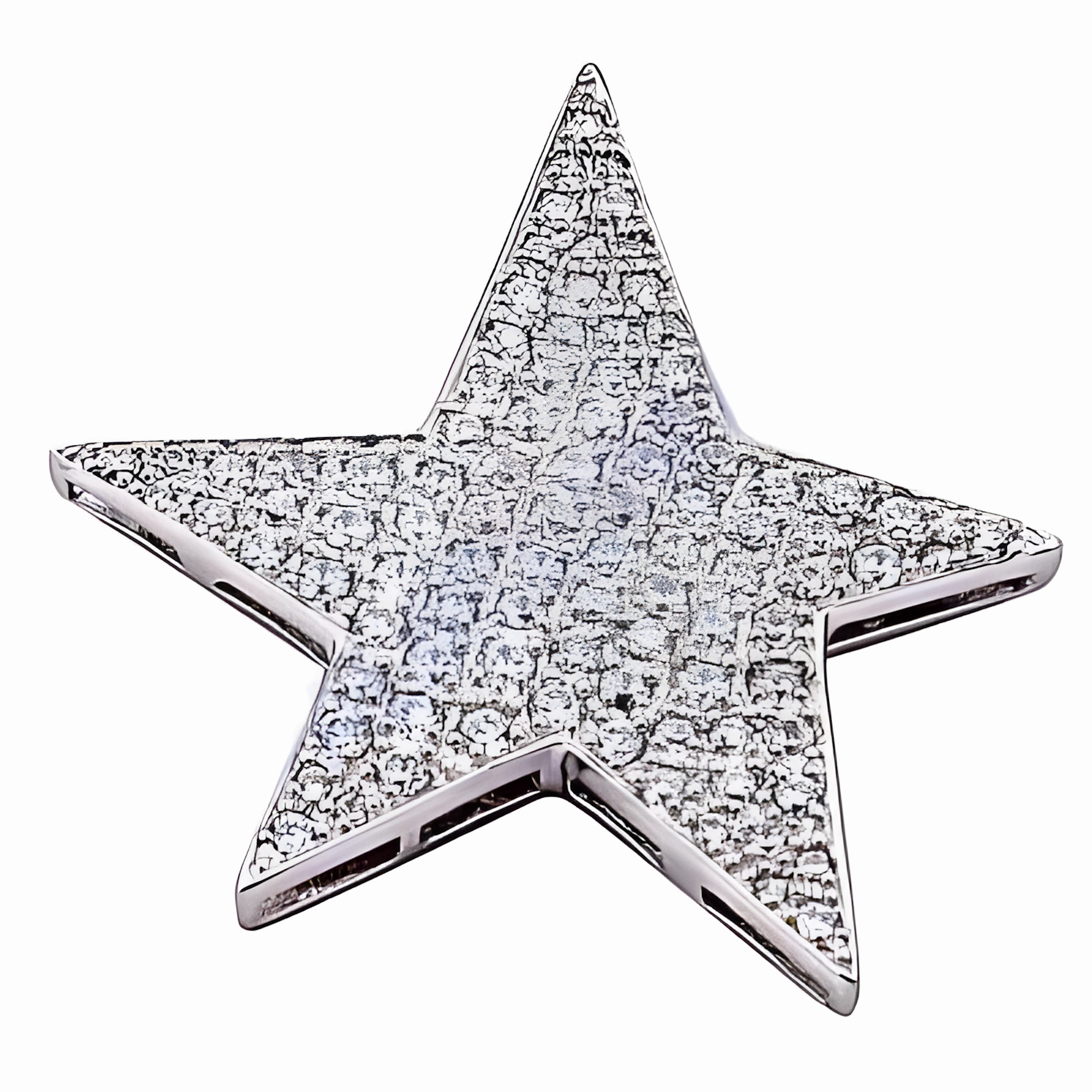 Charming Star Style Cubic Zirconia Gemstone Silver Pendant - Elegant Jewelry Luxury Touch Festival Accessory