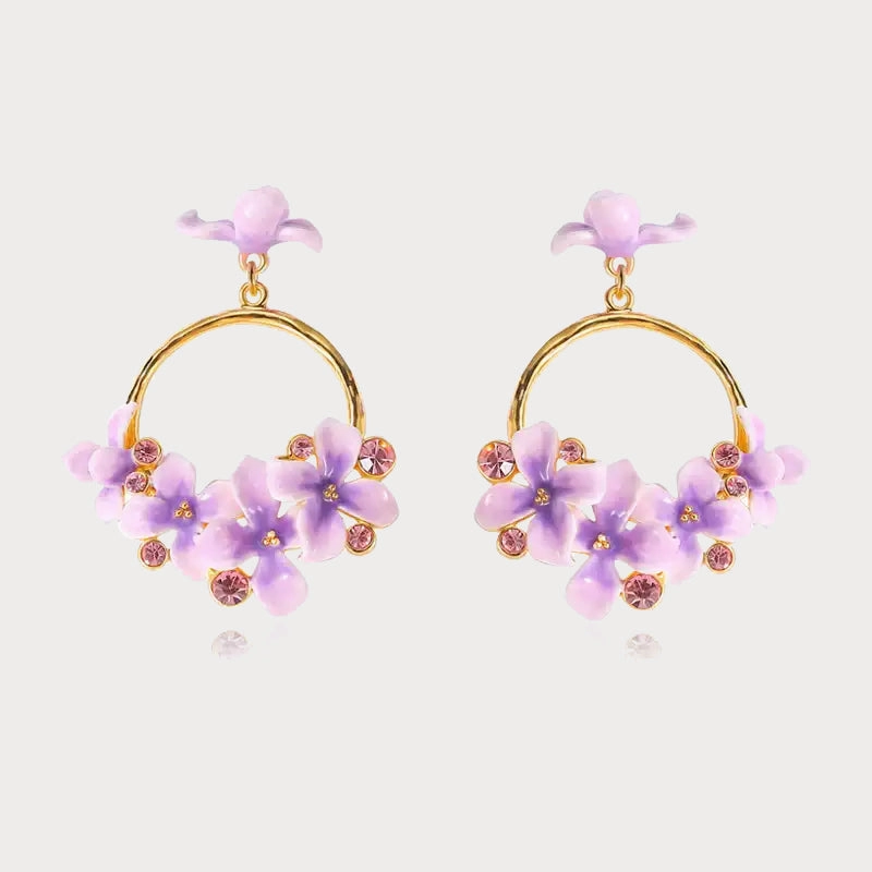 Early Lilac Flower Earrings Elegant Edge Finest Style