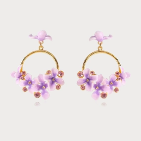 Early Lilac Flower Earrings Elegant Edge Finest Style