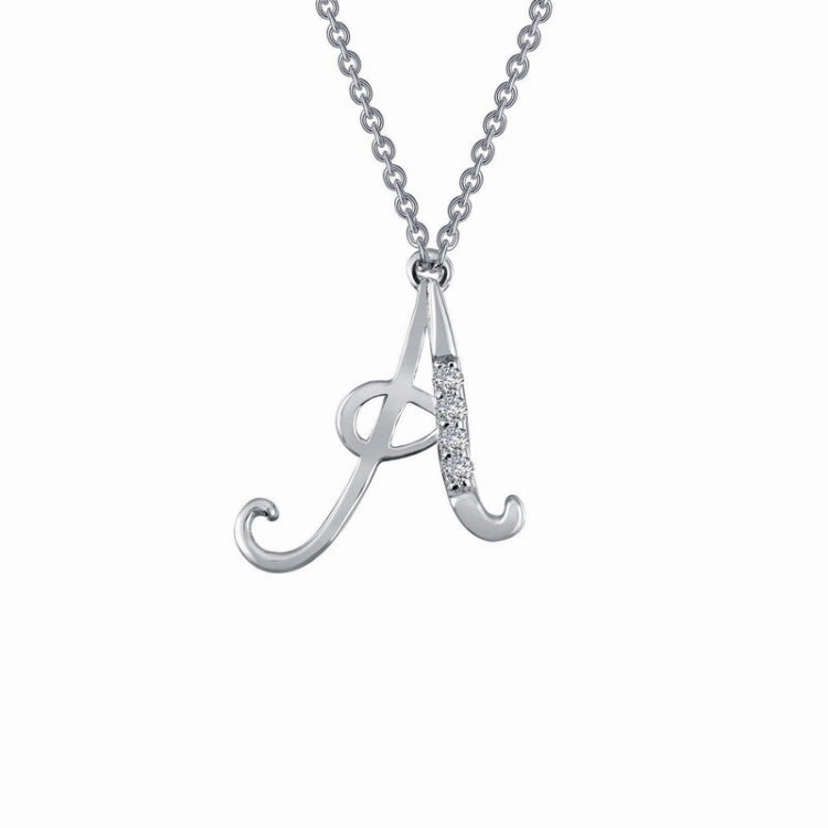 Letter A Pendant Necklace Monogrammed Item Father??s Accent