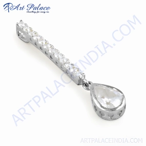 Elegant 925 Silver Pendant with Cubic Zirconia - Classic Jewelry Affordable Item