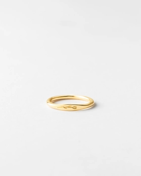 Floral Slim Signet Low-Cost Gift Shiny Style