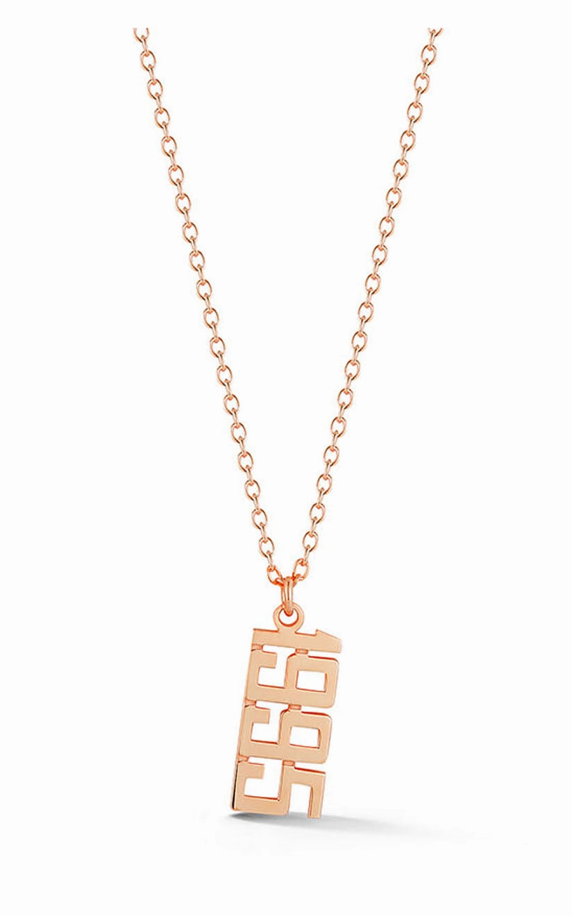 Effortless Chic Year Nameplate Necklace