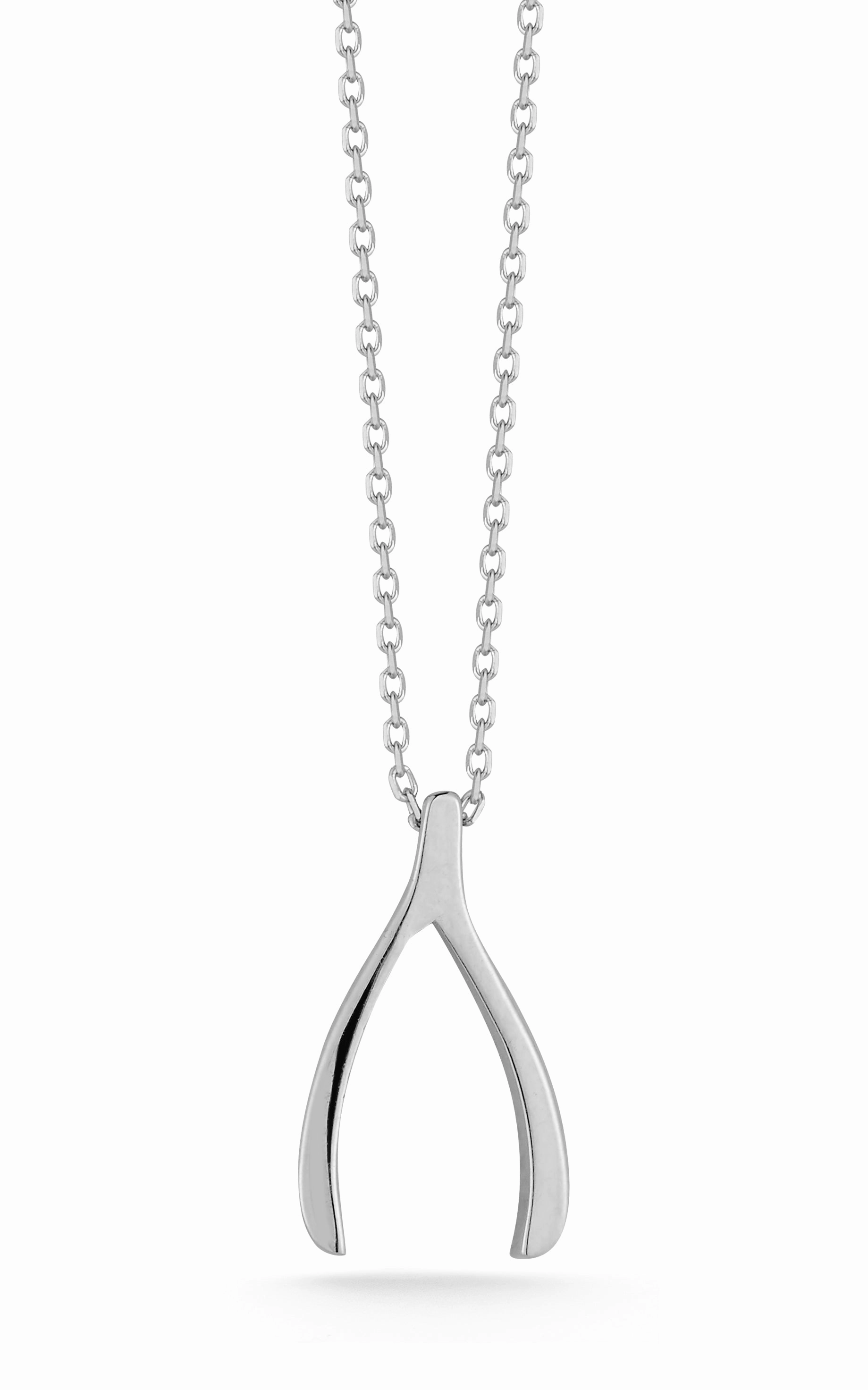 Distinctive Touch Pieces Wishbone Pendant Necklace
