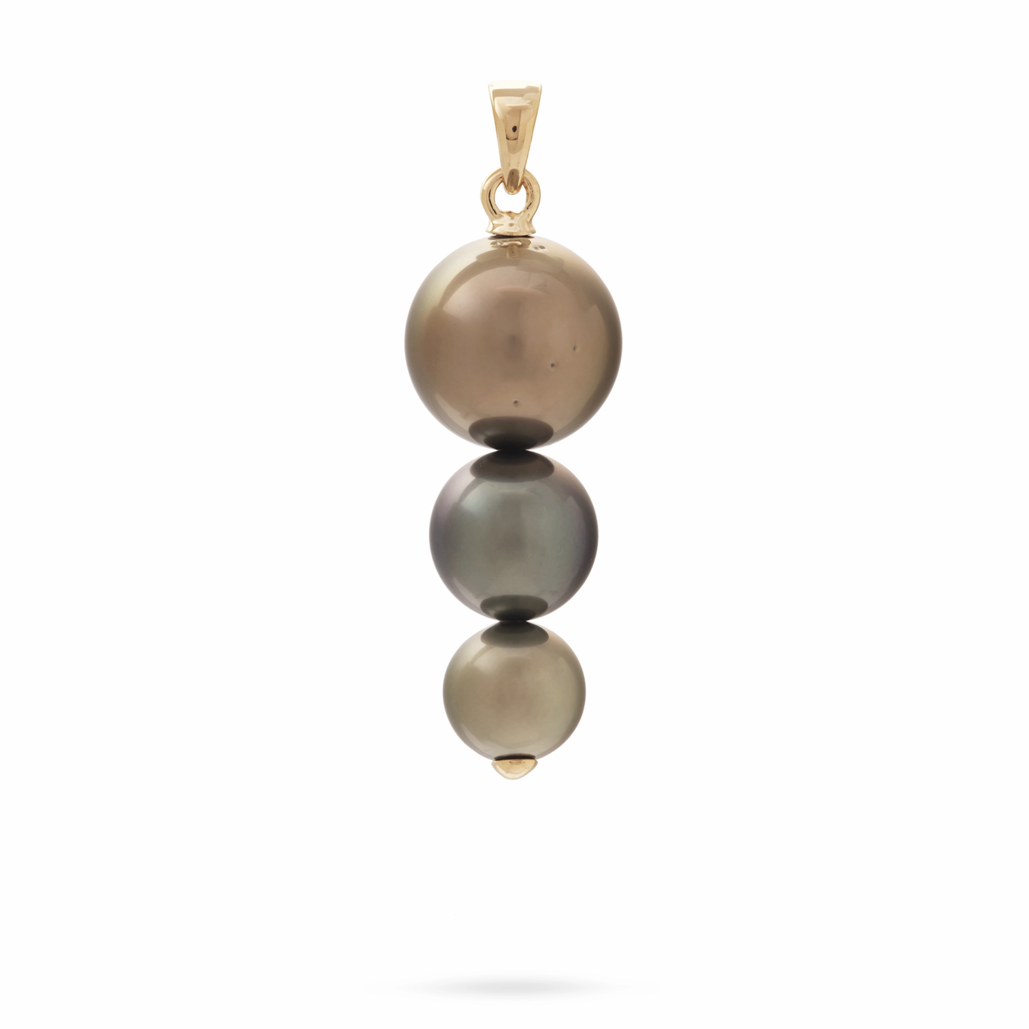 Supplying Piece Lovely Item Tahitian Black Pearl Pendant in Gold - 8-13mm