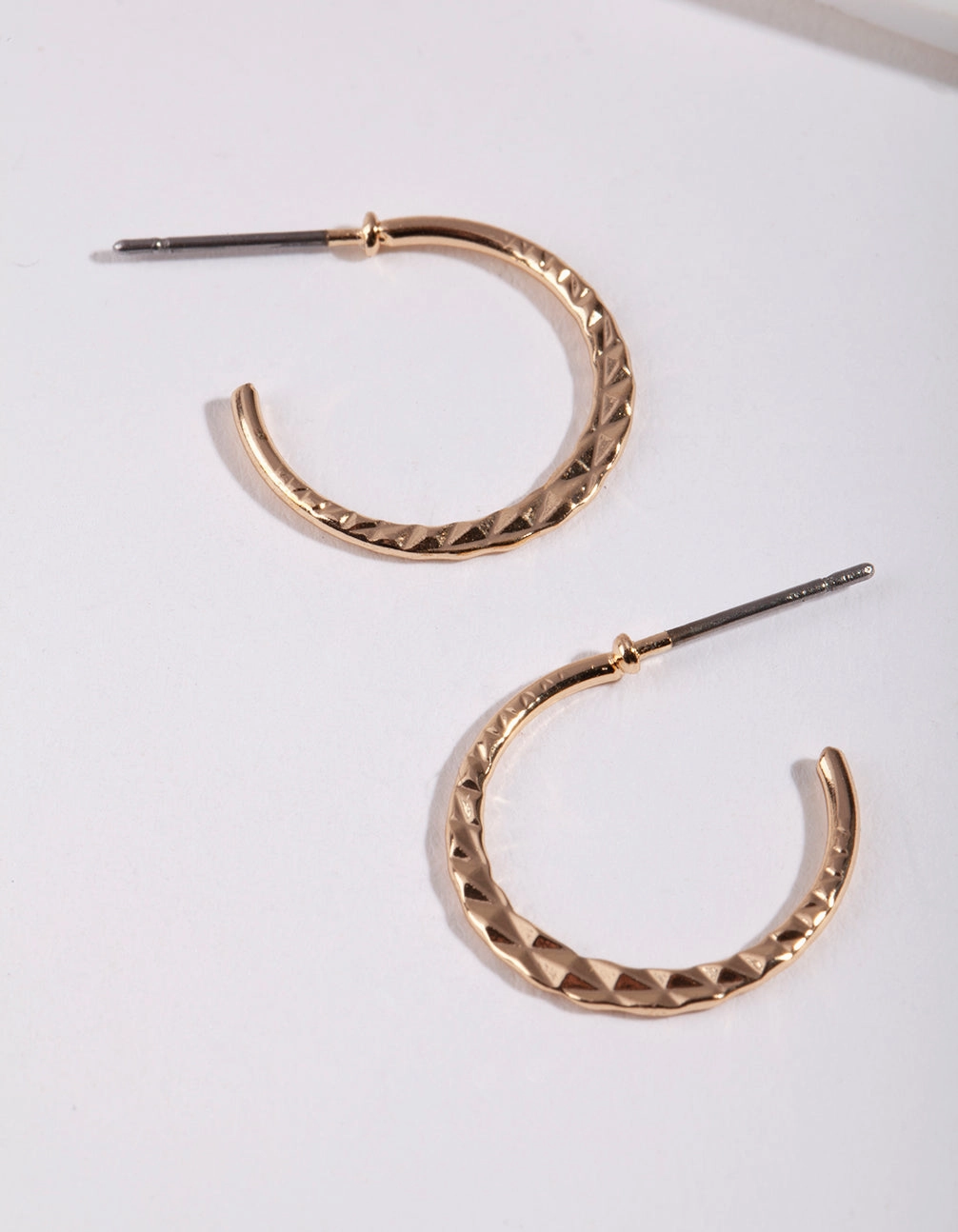 Luxe Mood Gold 16MM Beaded Hoop Earrings