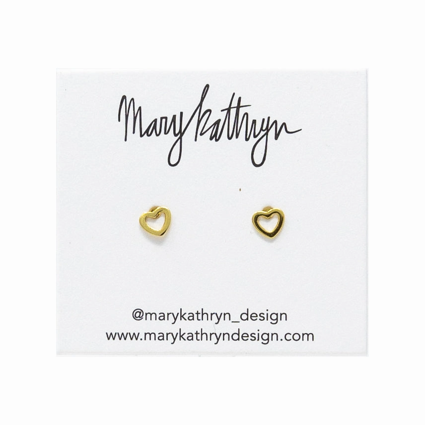 Mini Open Heart Studs All Day Style