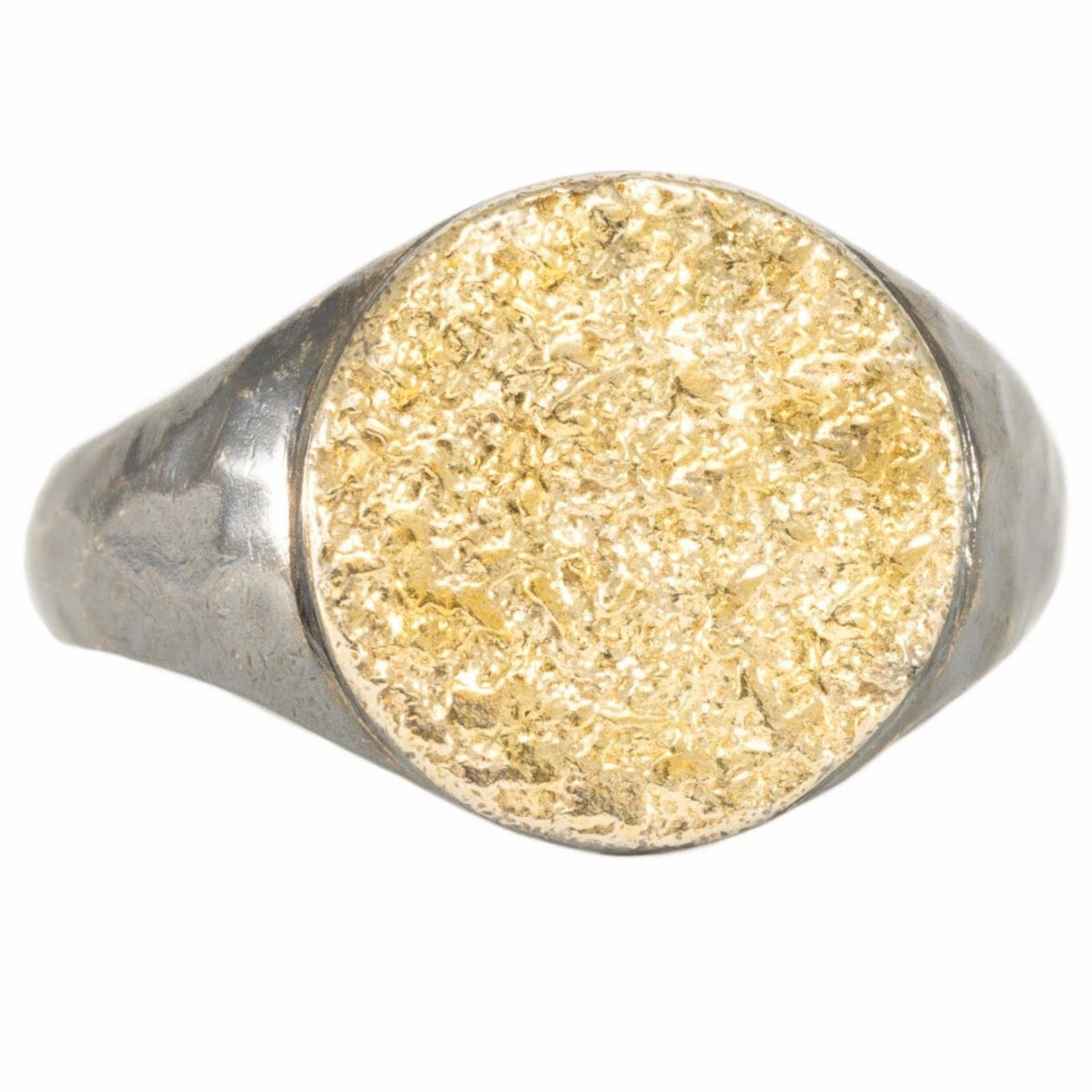 Graceful Vibe Precious Treasures Classic KMJ Dusted Signet - 22ky   Oxidized Silver