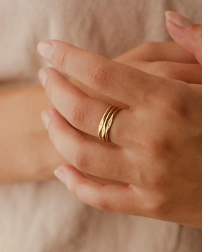 Superior Design Exploratory Piece Micro Signet Ring Trio Set