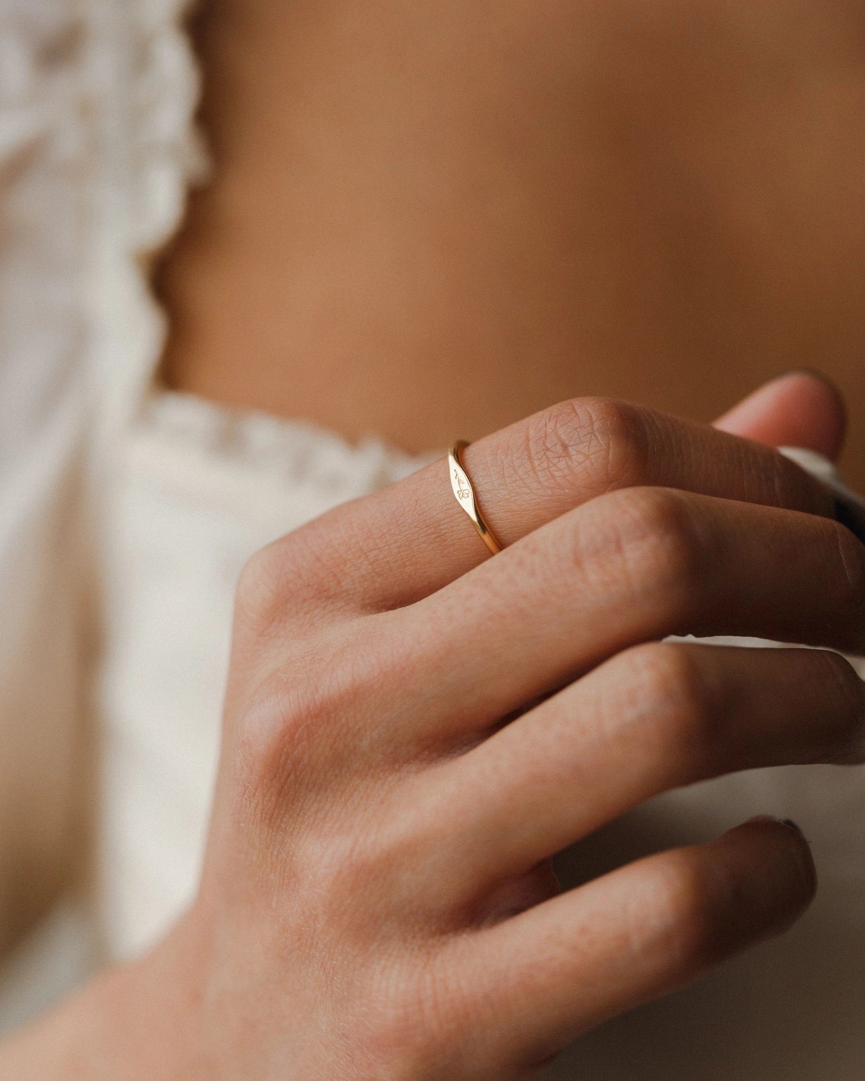 Micro Signet Ring Trio Set Comfortable item