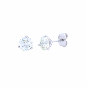 1.61cttw Round Diamonds in Three Prong Martini Earrings Colorful Embellishment Dainty Embellishment