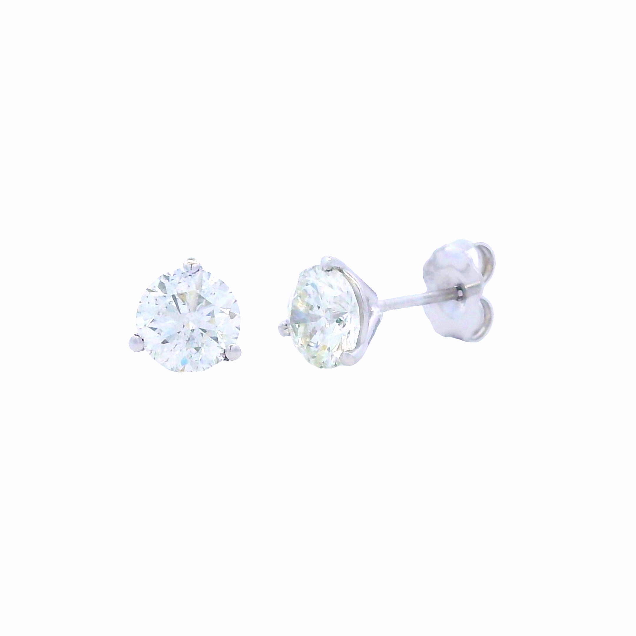 1.61cttw Round Diamonds in Three Prong Martini Earrings Colorful Embellishment Dainty Embellishment