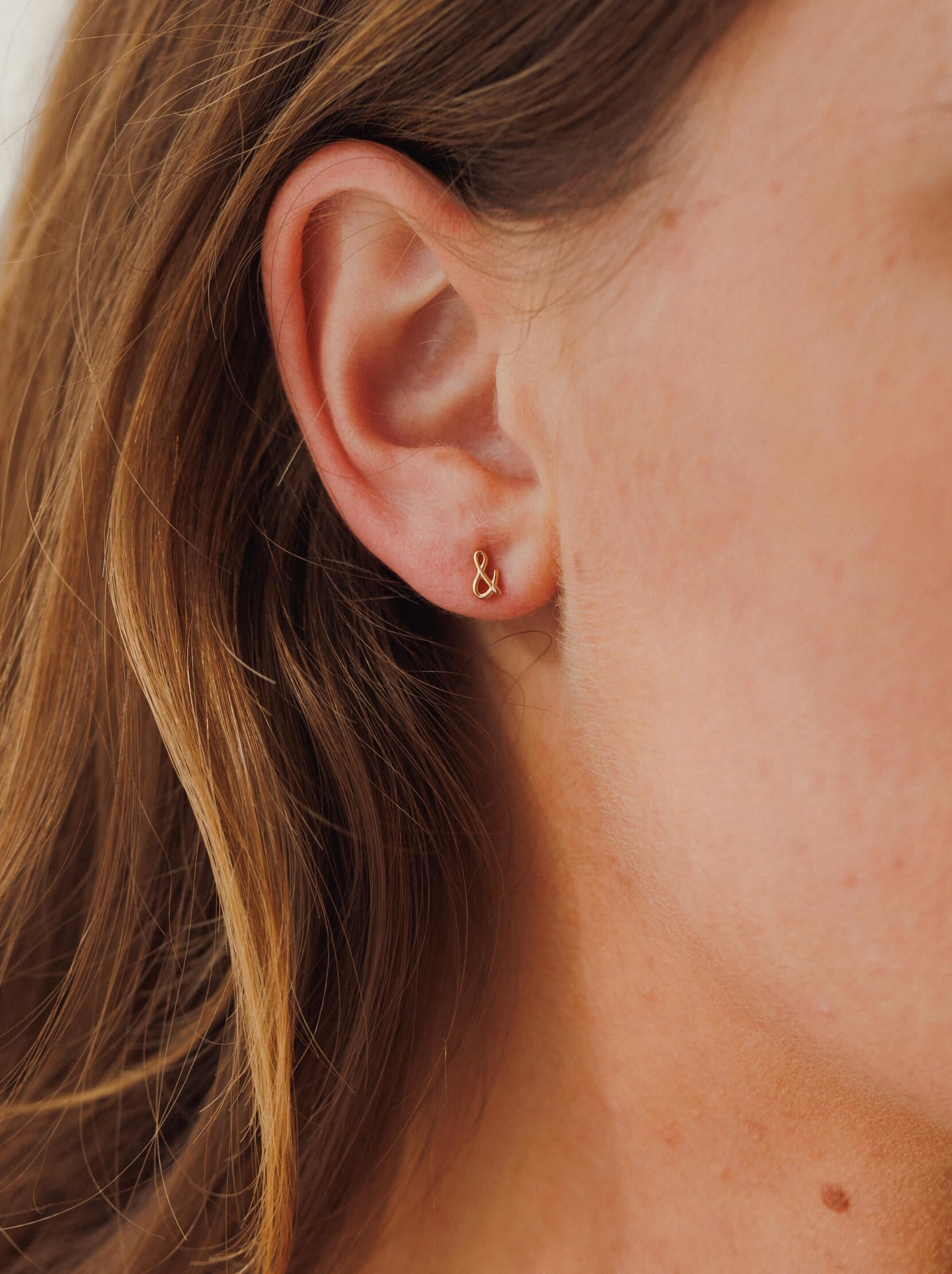 Ampersand Studs Stylish Item Pretty Finish