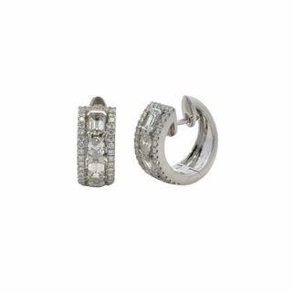 Diamond Huggie Earrings Trendy Design