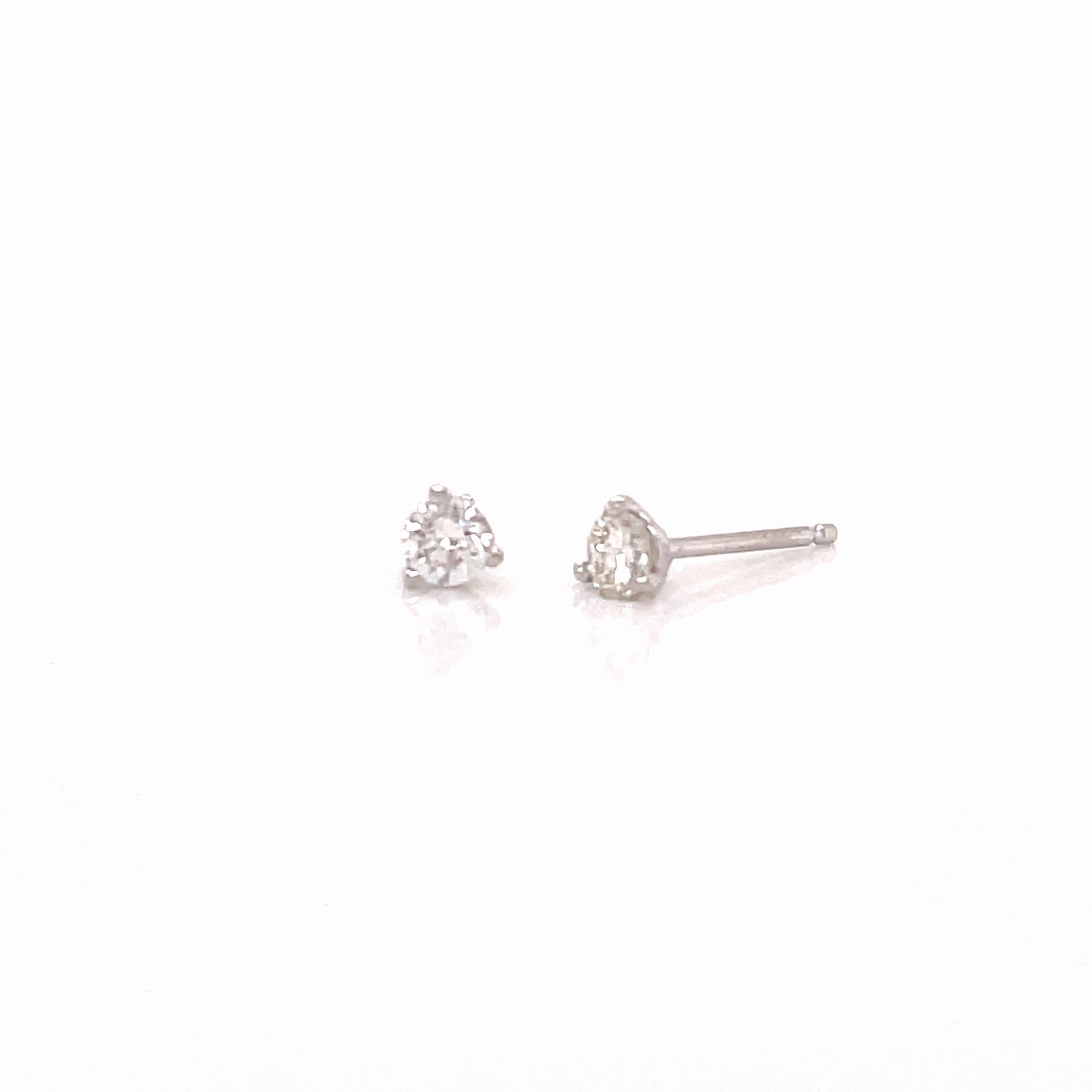 0.09cttw Round Diamond in Three Prong Martini Earrings Pretty Aesthetic elegant design