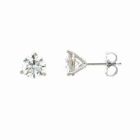 Square Jewelry Safe Embellishment 2.05cttw Round Diamond in Three Prong Martini Earrings