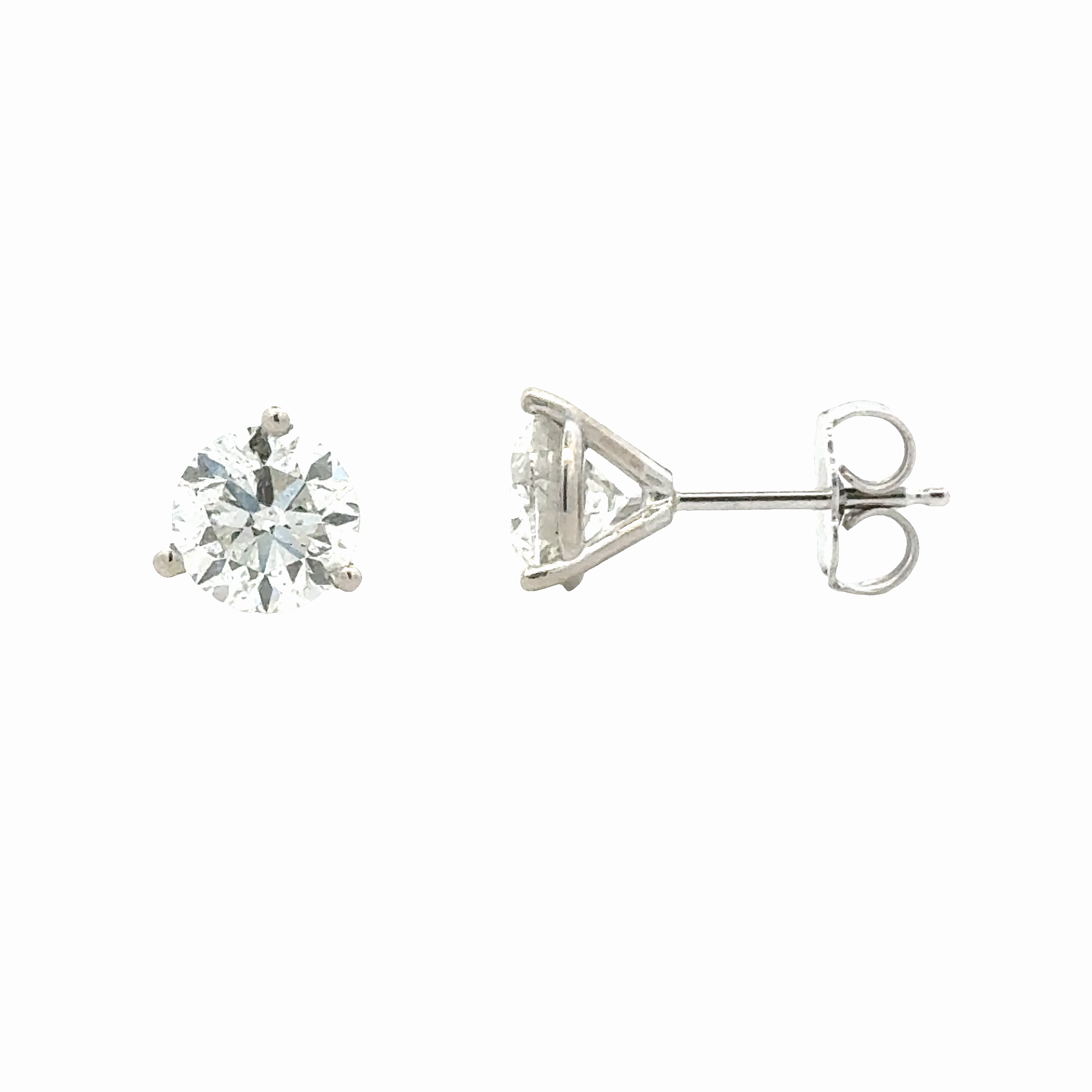 Square Jewelry Safe Embellishment 2.05cttw Round Diamond in Three Prong Martini Earrings