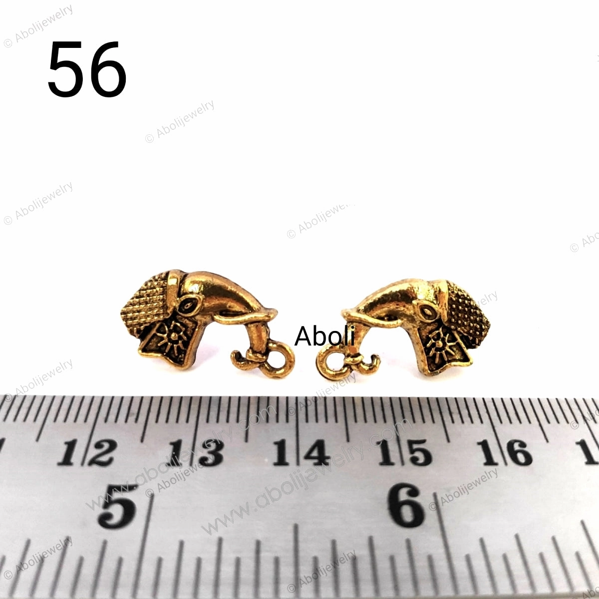 Golden Ganesha stud earring components metal earrings findings ESG56 High-Quality Option Refined Option