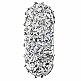 Elegant Multi CZ Gemstone Silver Pendant Jewelry - Unique Design For Religion Romantic Gift