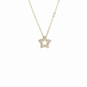 Contour Mini Golden Star Necklace Lightweight Present