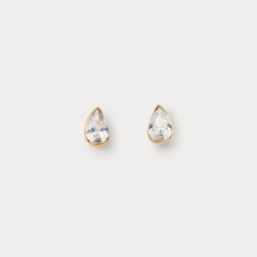 Summer Accessory Sparkling Item White Sapphire Zephyr Studs